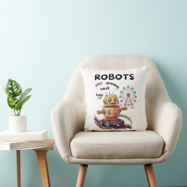 Robots just wanna have fun cushion (Chair)