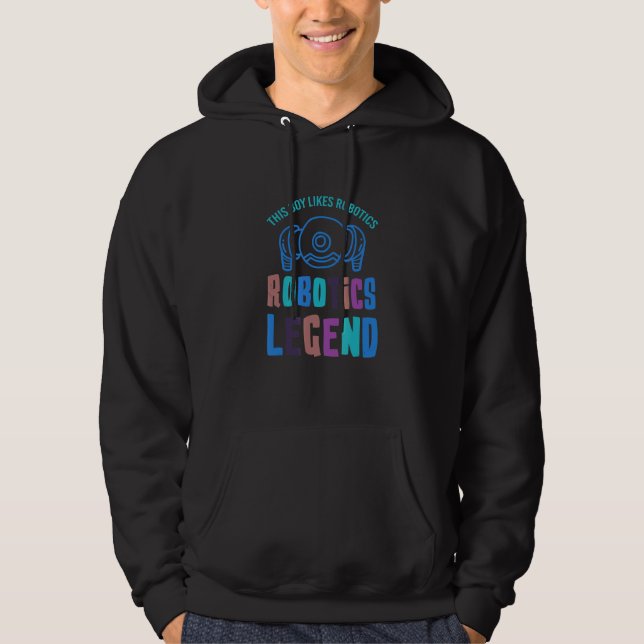 Robots Mechanic Engineering Electronics Robotics Hoodie (Front)