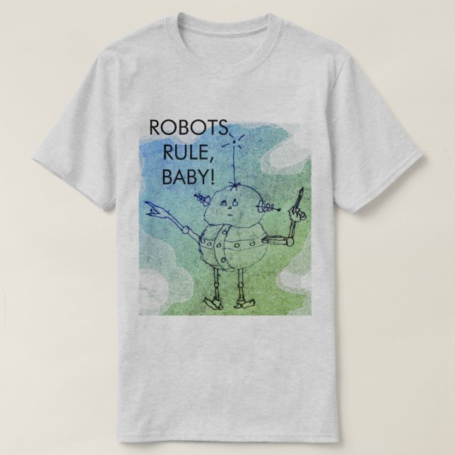 Robots Rule! ©2020 Annabelle Echo T-Shirt (Design Front)