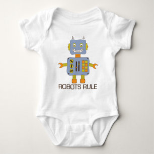 Robots Rule Baby Bodysuit