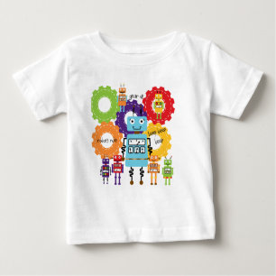 Robots Rule Baby T-Shirt