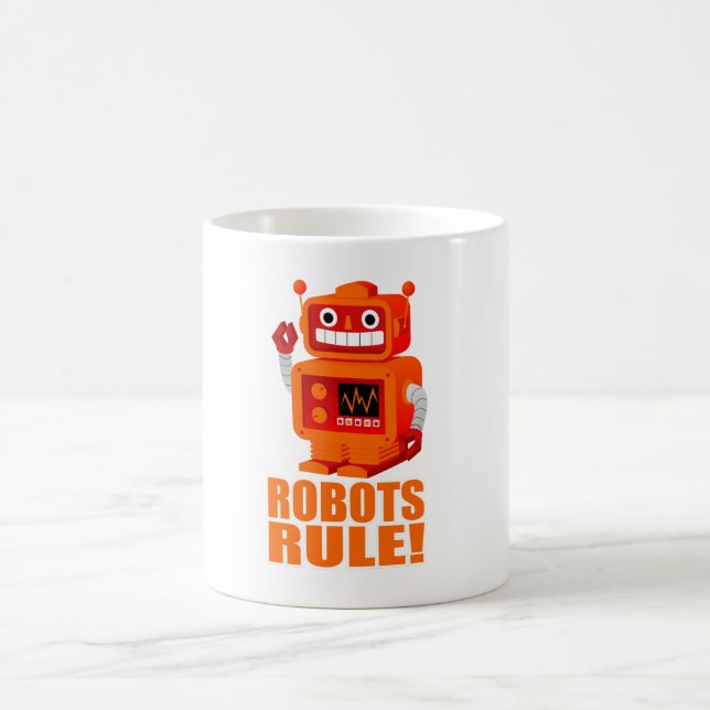 Robots Rule Coffee Mug (Center)