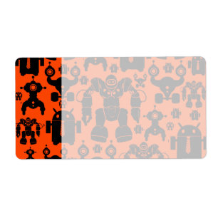 Robots Rule Fun Robot Silhouettes Orange Robotics