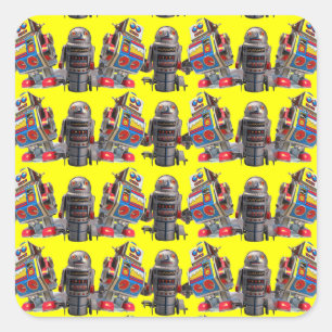 Robots Square Sticker