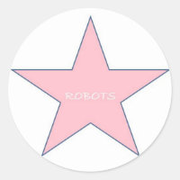 Robots Sticker-Pink