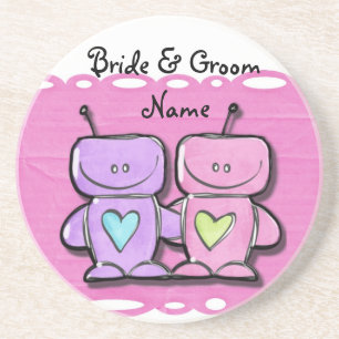 Robots Wedding Party Coasters Wedding Reception