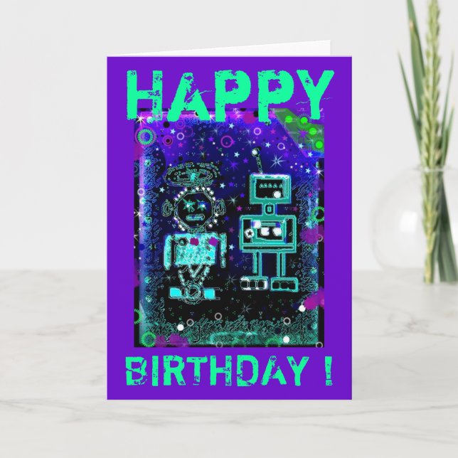 RoBubbles - RoBoT - Birthday Card (Front)