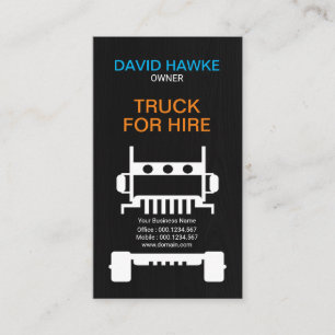 Robust Semi Truck  Wood Grain Cover Transporter Business Card
