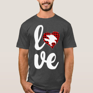 Roc Bird Lover Funny Buffalo Plaid Love Roc Valent T-Shirt
