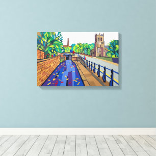 Rochdale Canal & Christ Church, Sowerby Bridge Canvas Print