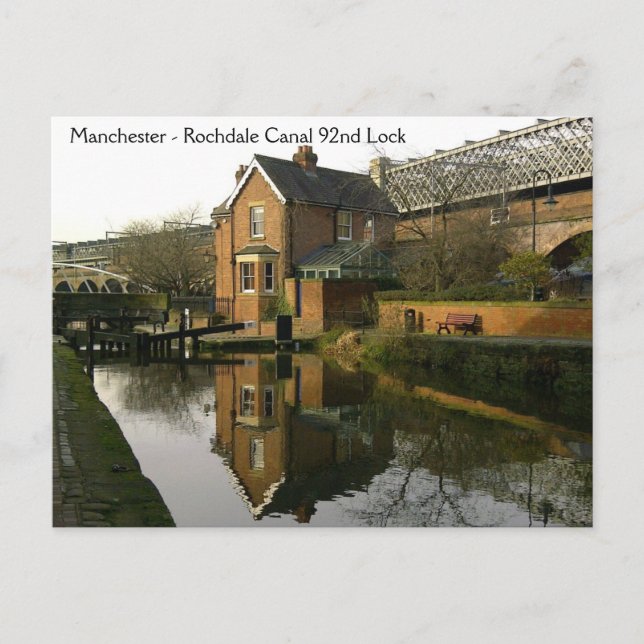 Rochdale Canal Lock 92 Postcard (Front)