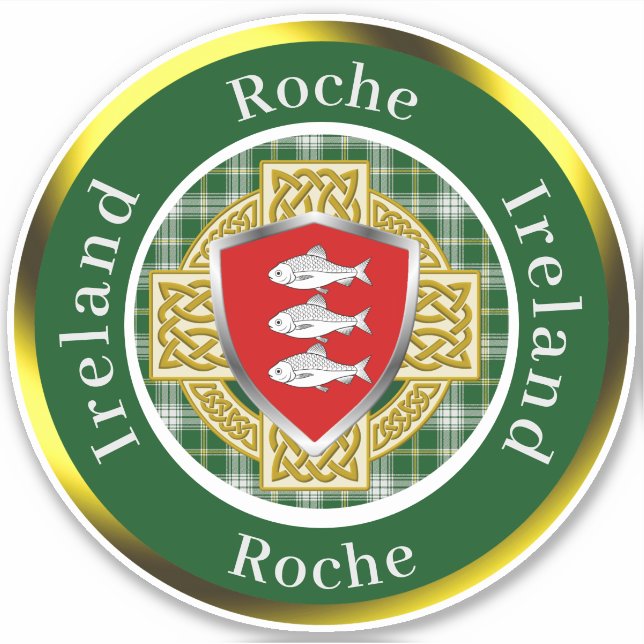 Roche Irish Shield/Celtic Cross Personalised (Front)
