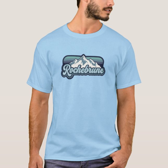 Rochebrune Alpine Mountain Script T-Shirt (Front)