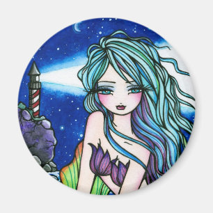 Rochelle Mermaid Fantasy Fairy Lighthouse Magnet