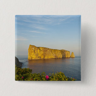 Rocher Perce (Perce Rock), Quebec, Canada. 15 Cm Square Badge