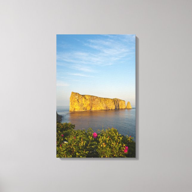 Rocher Perce (Perce Rock), Quebec, Canada. Canvas Print (Front)