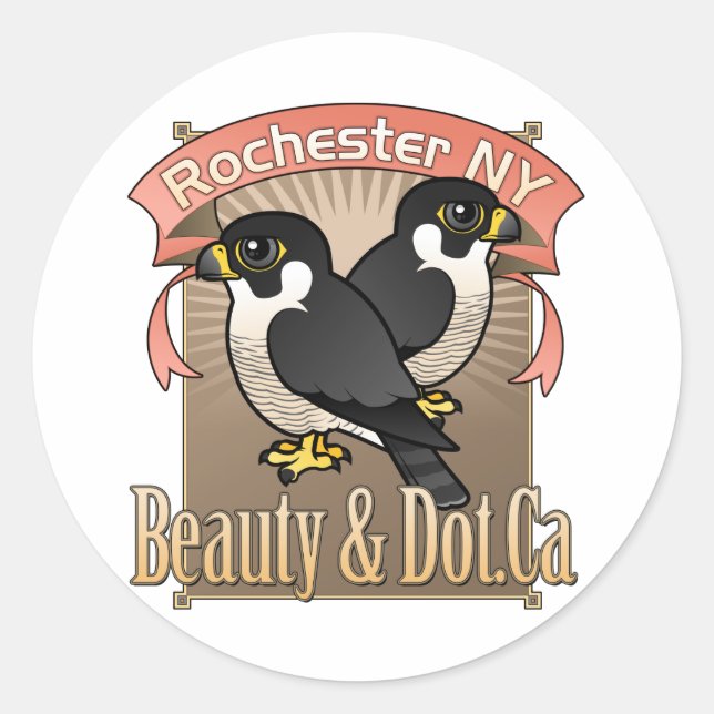 Rochester Beauty & Dot.Ca Classic Round Sticker (Front)