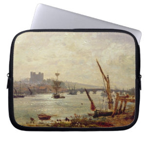 Rochester Cathedral and Castle, c.1820-30 (oil on Laptop Sleeve
