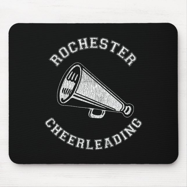 Rochester Cheer Distressed Retro 90's Cheerleader  Mouse Pad (Front)