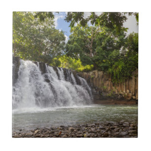 Rochester Falls waterfall in Souillac Mauritius Tile