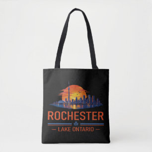  Rochester Lake Ontario Sunset Skyline Art Tote Bag