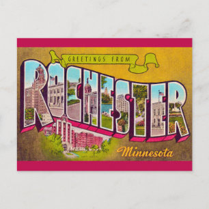 Rochester Minn Retro Postcard