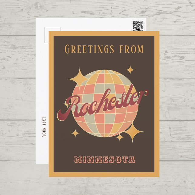 Rochester Minnesota NY Disco Retro Vintage Postcar Postcard (Creator Uploaded)