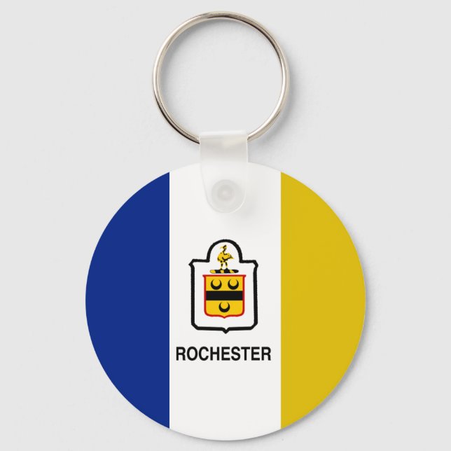 Rochester (New York) City flag Keychain (Front)