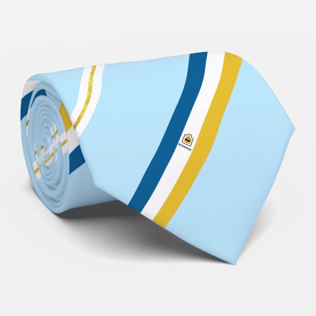 Rochester (New York) city flag neck tie (Rolled)