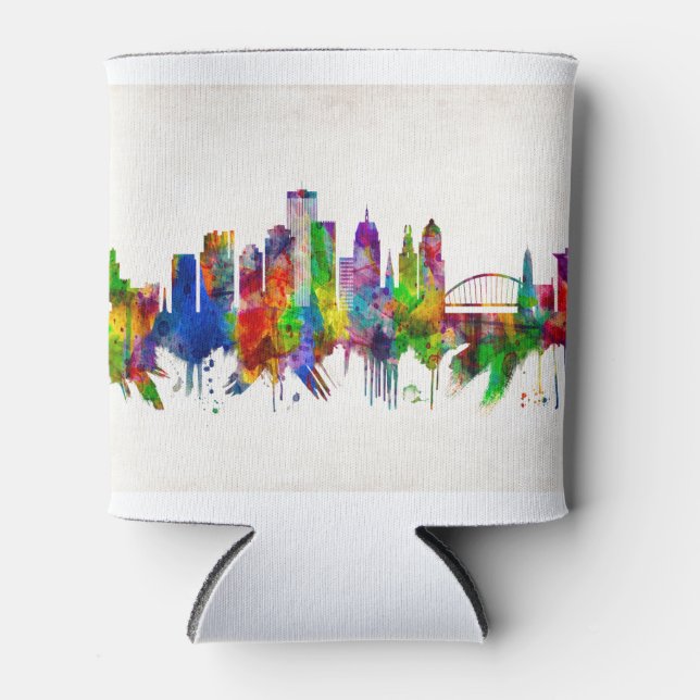 Rochester New York Skyline Can Cooler (Front)