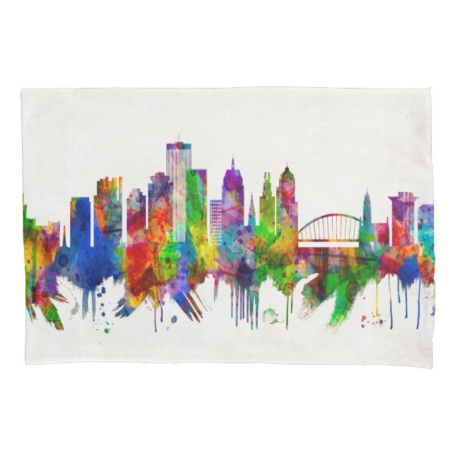 Rochester New York Skyline Pillowcase (Front)