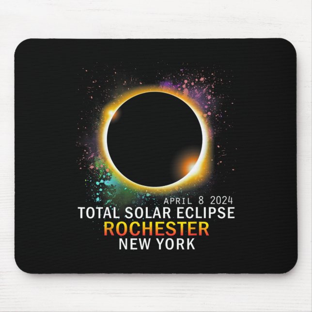 Rochester New York Total Solar Eclipse April 8 202 Mouse Pad (Front)