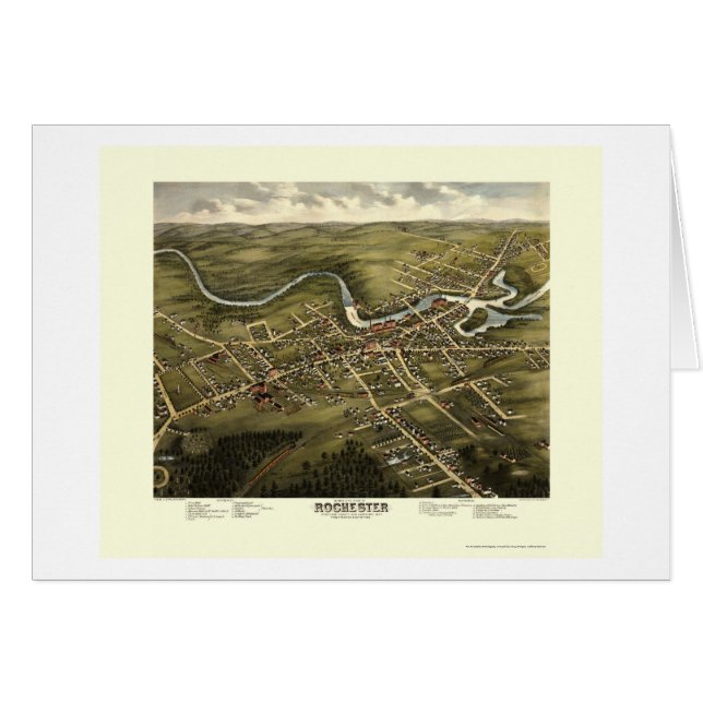 Rochester, NH Panoramic Map - 1877 (Front Horizontal)