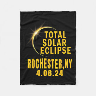 Rochester Ny Solar Eclipse 2024 Total Solar Eclips Fleece Blanket