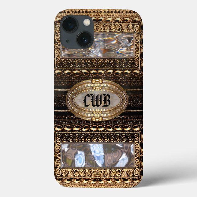 Rochestk Victorian Girly Gaze Monogram Case-Mate iPhone Case (Back)
