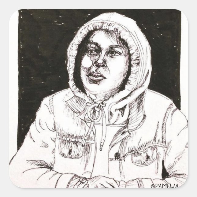 Rociooo Square Sticker (Front)