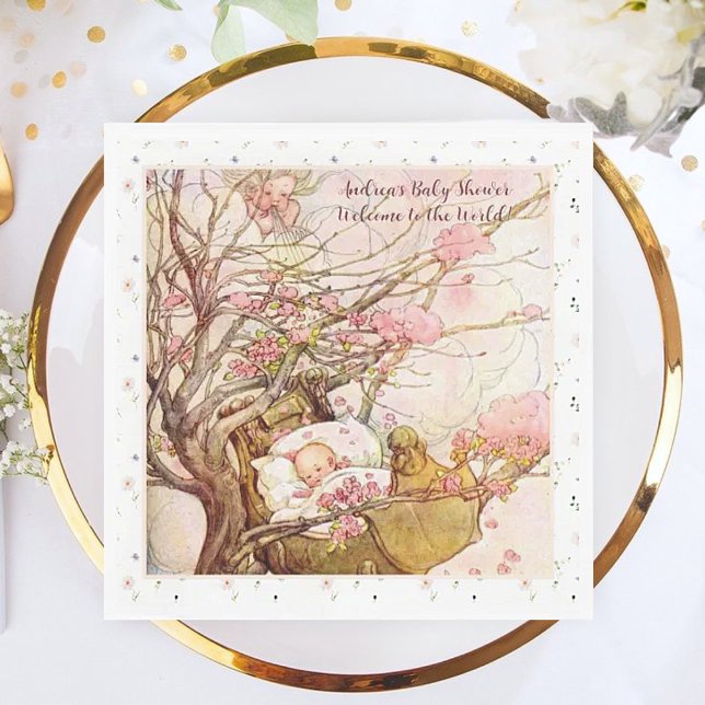 Rock A Bye Baby Nursery Rhyme Baby Shower Napkins (Creator Uploaded)