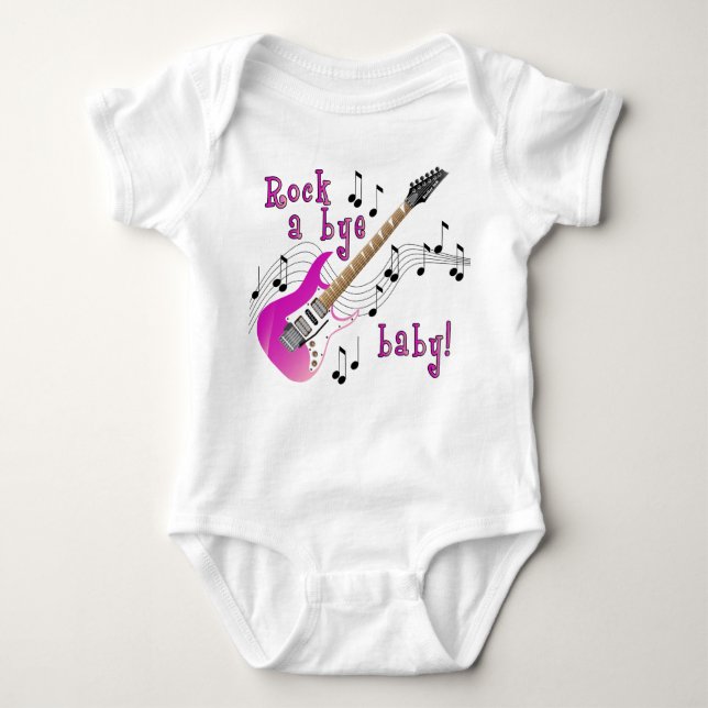 Rock A Bye Baby Pink Bodysuit (Front)