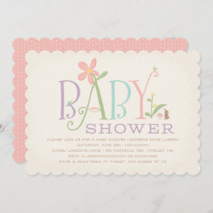 Rock-a-bye Baby Shower Invitation - Pink
