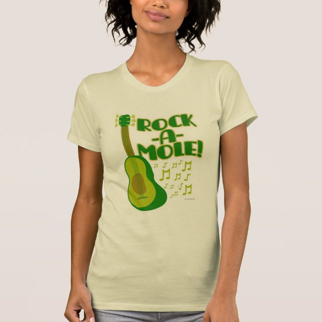 Rock A Mole Funny Avocado Cartoon Slogan Art T-Shirt (Front)