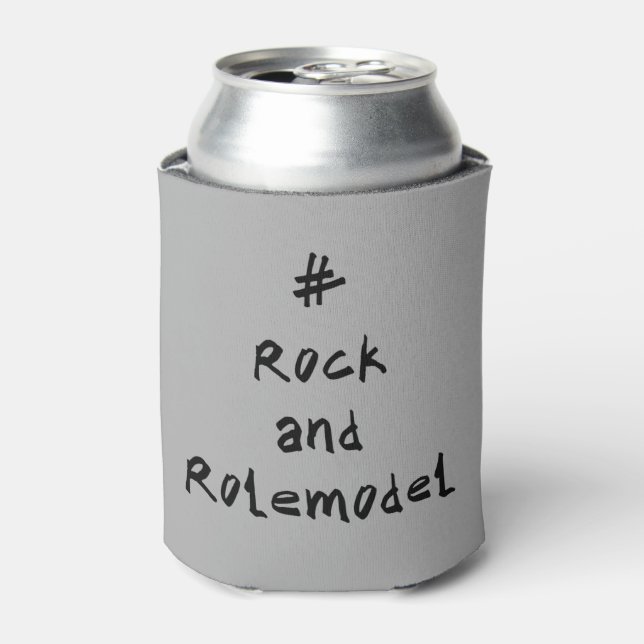 # Rock and Rolemodel - Black. Can Cooler (Can Front)