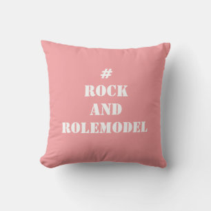 # Rock and Rolemodel - Pink editable. Cushion