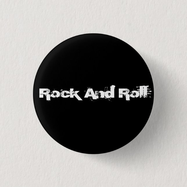 Rock And Roll 3 Cm Round Badge (Front)