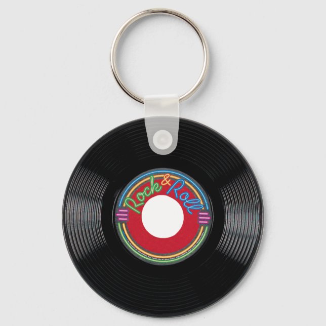 Rock and Roll 45 Record Key Ring (Front)