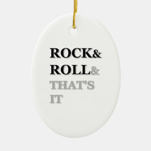 Rock and Roll And That's It Ceramic Tree Decoration