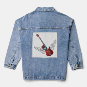 Rock and Roll Angel Bass Denim Jacket