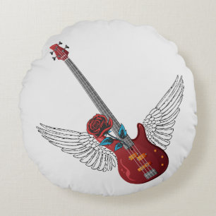 Rock and Roll Angel Bass Round Cushion