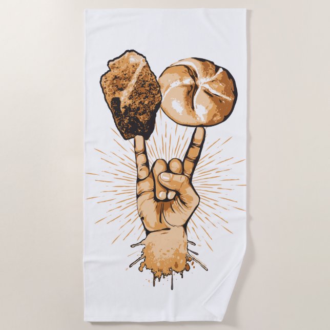 Rock and Roll Beach Towel (Front)