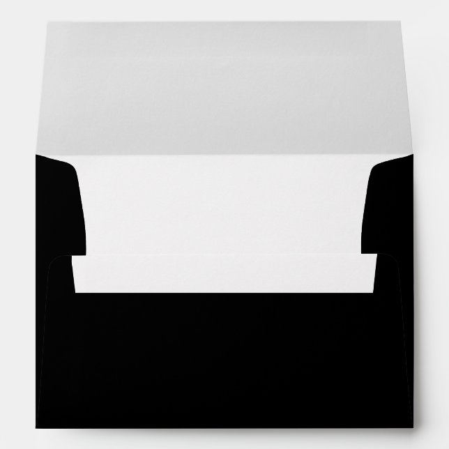 Rock and Roll Birthday Black and White Envelope (Back (Bottom))