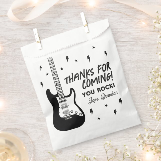 Rock and Roll Birthday Party Favour Bags (Clipped)